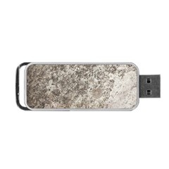 Weathered Grey Stone Portable Usb Flash (one Side)