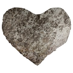 Weathered Grey Stone Large 19  Premium Heart Shape Cushions