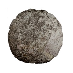 Weathered Grey Stone Standard 15  Premium Flano Round Cushions