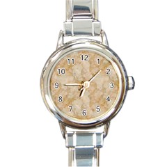 TAN MARBLE Round Italian Charm Watches