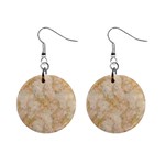 TAN MARBLE Mini Button Earrings Front