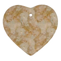 TAN MARBLE Heart Ornament (2 Sides)