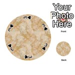 TAN MARBLE Playing Cards 54 (Round)  Front - Spade3