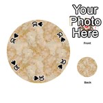 TAN MARBLE Playing Cards 54 (Round)  Front - Spade10