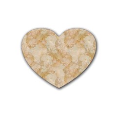 TAN MARBLE Rubber Coaster (Heart) 