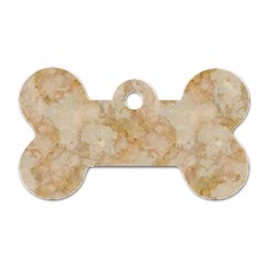 TAN MARBLE Dog Tag Bone (One Side)