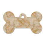 TAN MARBLE Dog Tag Bone (Two Sides) Front