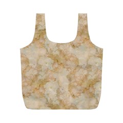 TAN MARBLE Full Print Recycle Bags (M) 