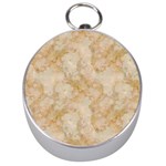 TAN MARBLE Silver Compasses Front