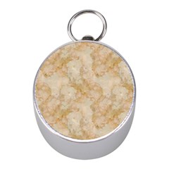 TAN MARBLE Mini Silver Compasses