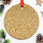 TAN DIAMOND BRICK Ornament (Round) 