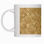 TAN DIAMOND BRICK White Mugs