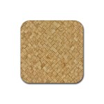 TAN DIAMOND BRICK Rubber Coaster (Square) 