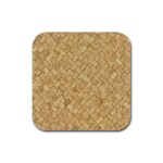 TAN DIAMOND BRICK Rubber Square Coaster (4 pack) 