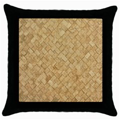 Tan Diamond Brick Throw Pillow Cases (black)