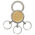 TAN DIAMOND BRICK 3-Ring Key Chains