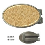 TAN DIAMOND BRICK Money Clips (Oval)  Front