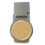 TAN DIAMOND BRICK Money Clips (Round) 