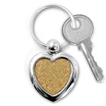 TAN DIAMOND BRICK Key Chains (Heart) 