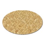 TAN DIAMOND BRICK Oval Magnet