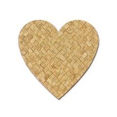 Tan Diamond Brick Heart Magnet by trendistuff