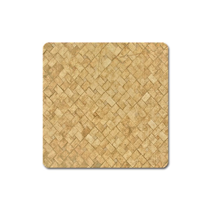 TAN DIAMOND BRICK Square Magnet