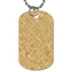 Tan Diamond Brick Dog Tag (two Sides)