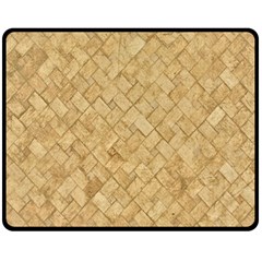 Tan Diamond Brick Fleece Blanket (medium)  by trendistuff