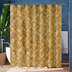 Tan Diamond Brick Shower Curtain 60  X 72  (medium) 