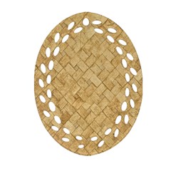 Tan Diamond Brick Ornament (oval Filigree) 