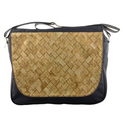 Tan Diamond Brick Messenger Bags by trendistuff