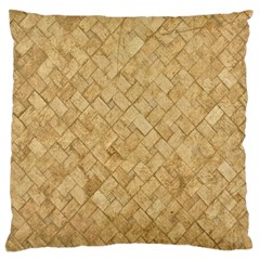 Tan Diamond Brick Large Cushion Cases (one Side)  by trendistuff