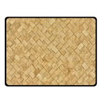 TAN DIAMOND BRICK Double Sided Fleece Blanket (Small) 