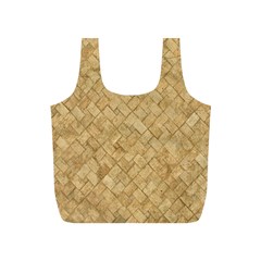 Tan Diamond Brick Full Print Recycle Bags (s) 