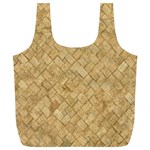 TAN DIAMOND BRICK Full Print Recycle Bags (L) 