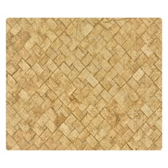 Tan Diamond Brick Double Sided Flano Blanket (small)  by trendistuff