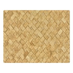 Tan Diamond Brick Double Sided Flano Blanket (large)  by trendistuff