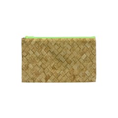 Tan Diamond Brick Cosmetic Bag (xs)