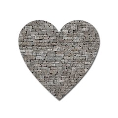 Stone Wall Grey Heart Magnet