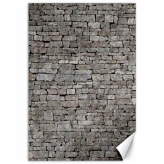 Stone Wall Grey Canvas 12  X 18   by trendistuff