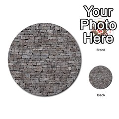 Stone Wall Grey Multi-purpose Cards (round)  by trendistuff