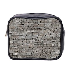 Stone Wall Grey Mini Toiletries Bag 2-side by trendistuff