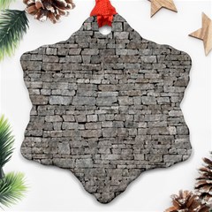 Stone Wall Grey Snowflake Ornament (2-side)