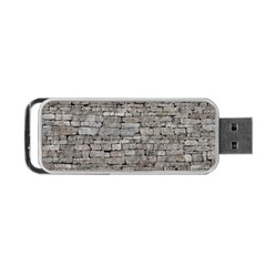 Stone Wall Grey Portable Usb Flash (one Side) by trendistuff