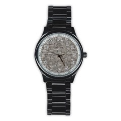 Stone Wall Grey Stainless Steel Round Watches by trendistuff