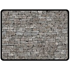 Stone Wall Grey Double Sided Fleece Blanket (large) 