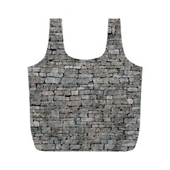 Stone Wall Grey Full Print Recycle Bags (m) 