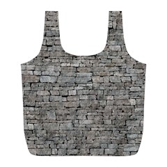 Stone Wall Grey Full Print Recycle Bags (l)  by trendistuff