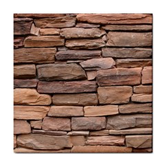 Stone Wall Brown Tile Coasters by trendistuff