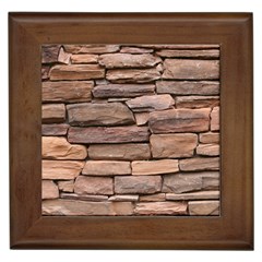 Stone Wall Brown Framed Tiles